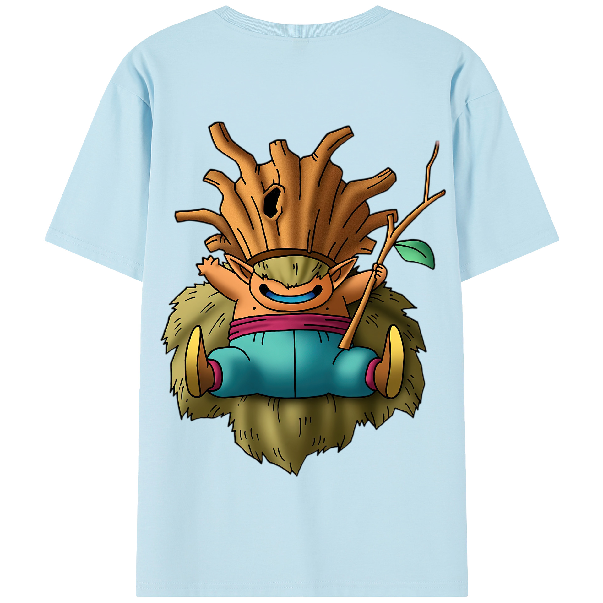 （画像用） ドラゴンクエスト Doragon Kuesuto Dragon Quest 綿100％半袖Tシャツ（背面プリント）